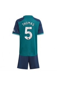 Fotbalové Dres Arsenal Thomas Partey #5 Dětské Třetí Oblečení 2023-24 Krátký Rukáv (+ trenýrky)
